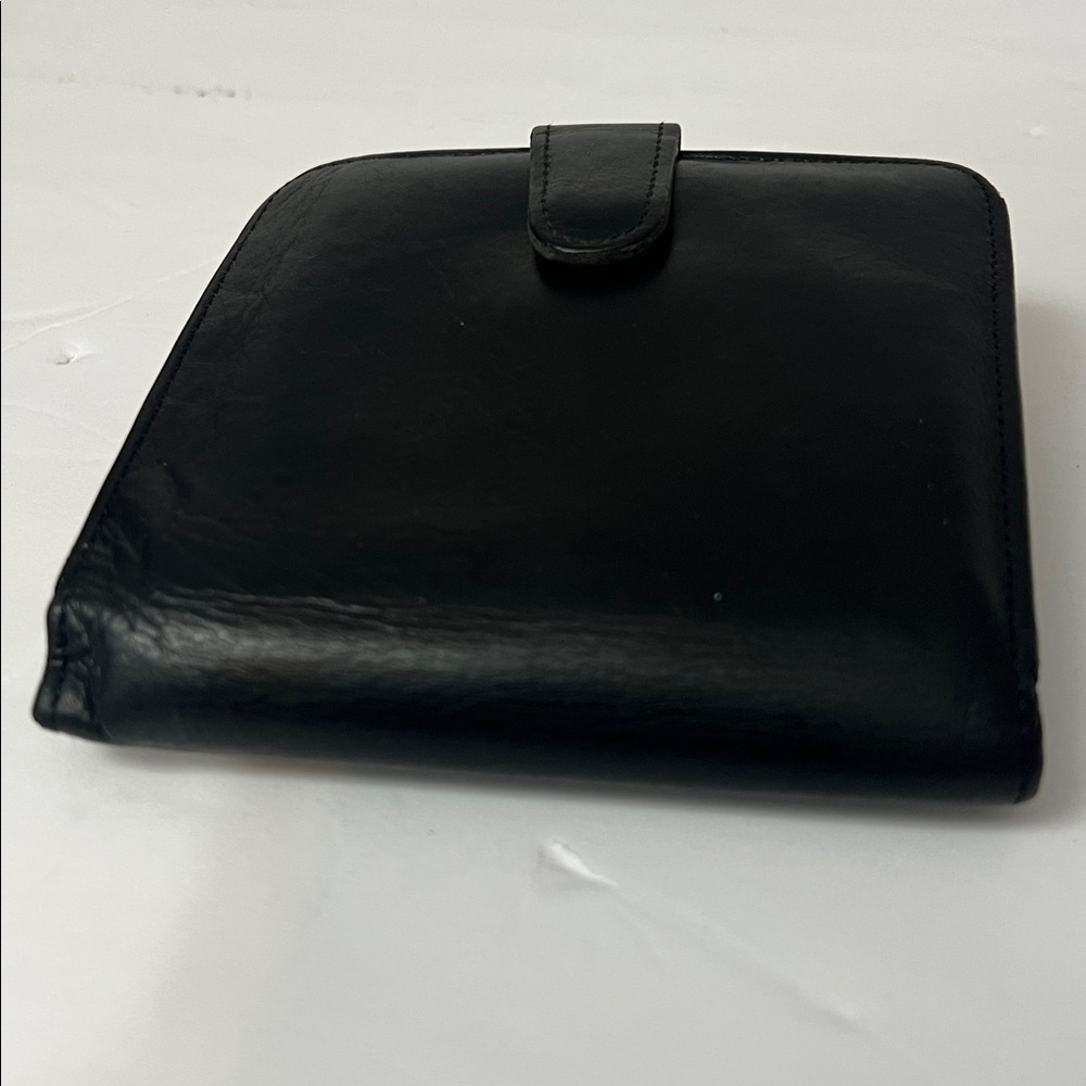 Vintage Coach Black Leather Wallet kisslock - Picture 6 of 17